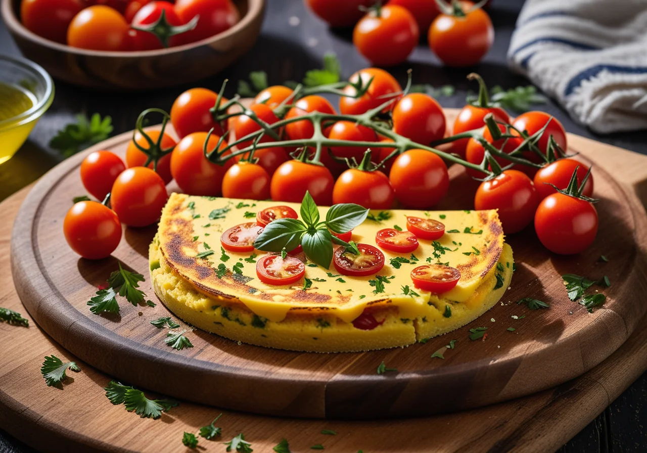 Polenta Vegetable Omelette