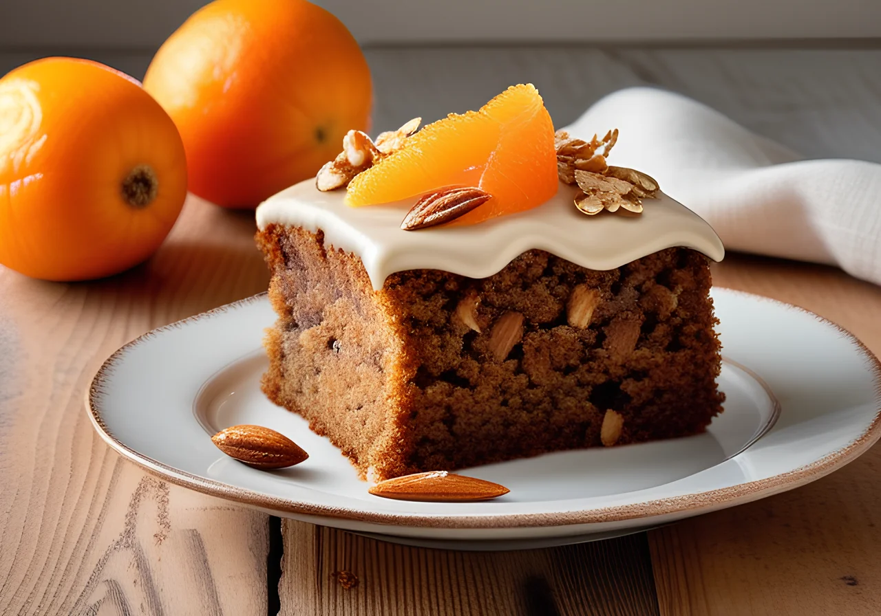 Carrot Cake with Nut Glaze