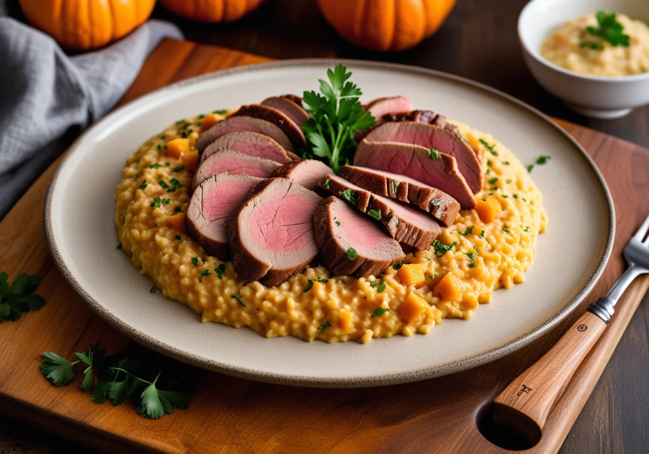 Veal Roast with Risotto