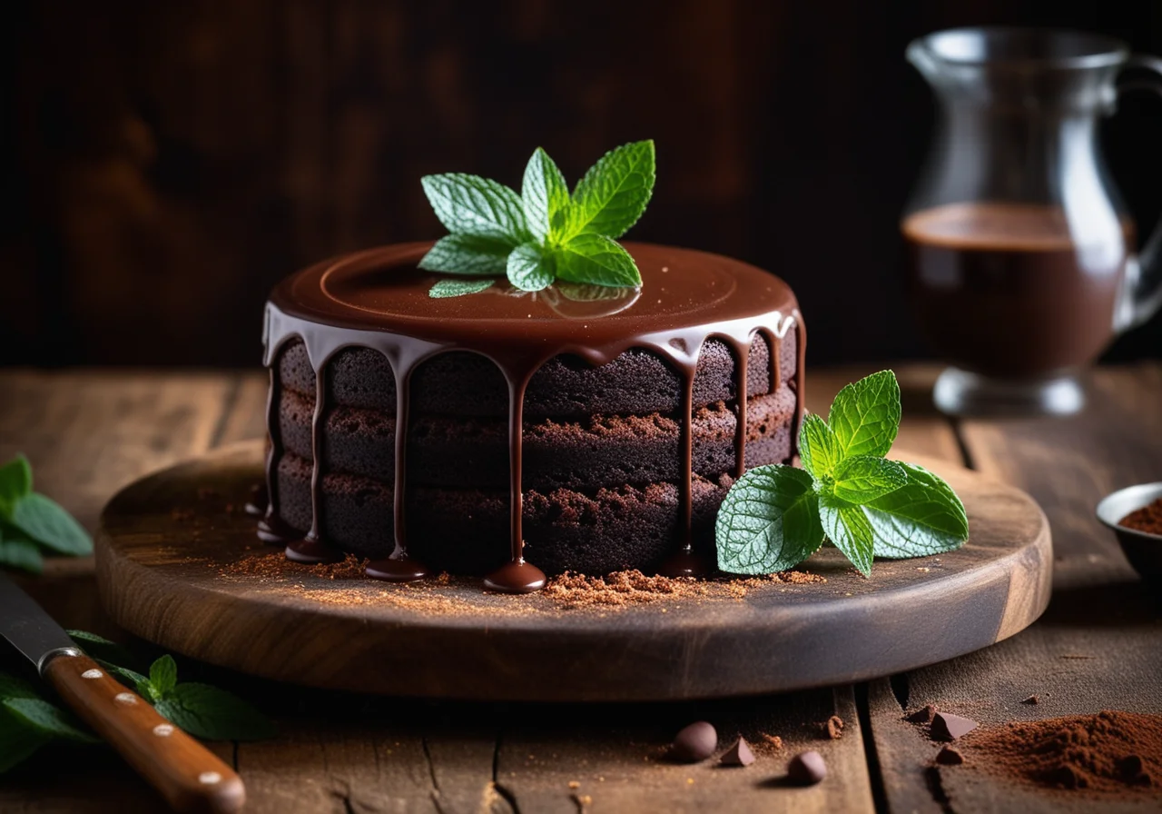 Chocolate Cake Baked Over the Fire