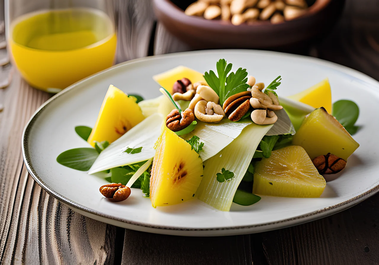 Pineapple Endive Salad with Nuts