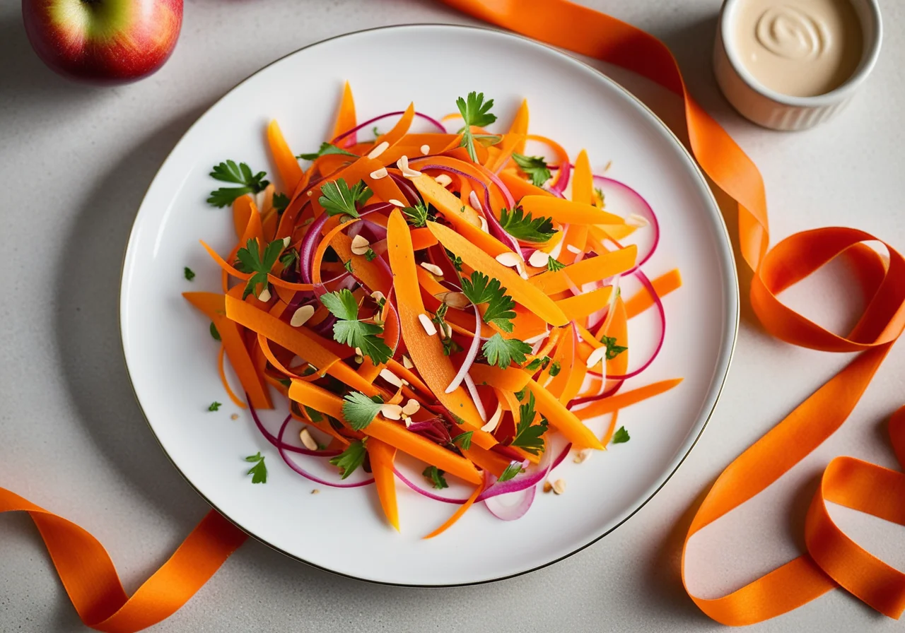 Carrot Salad with Apple, Radish and Almonds