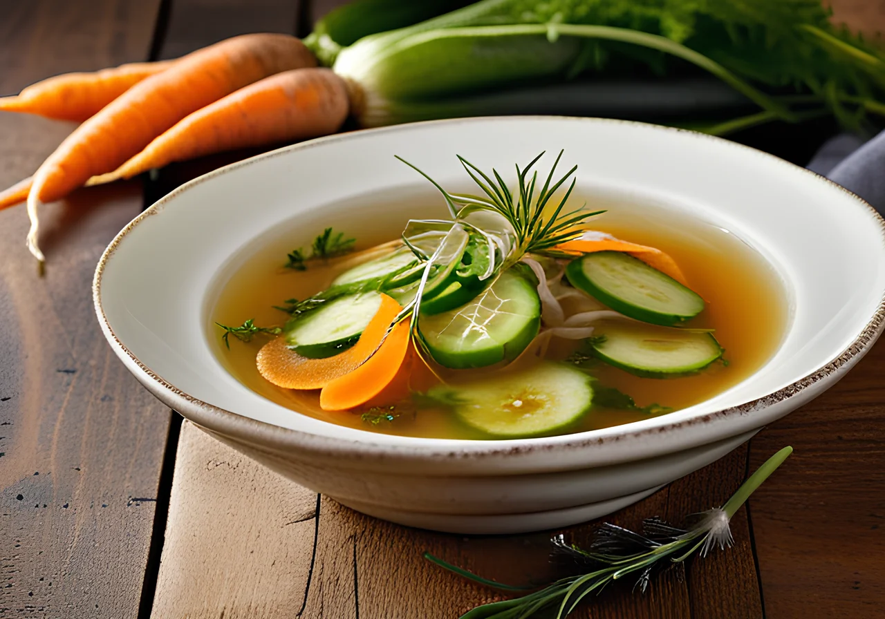 Vegetable Broth with Garnish