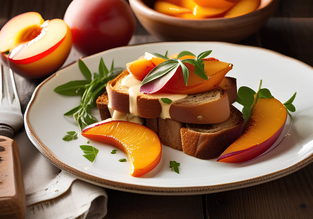 Baked Peach Toast