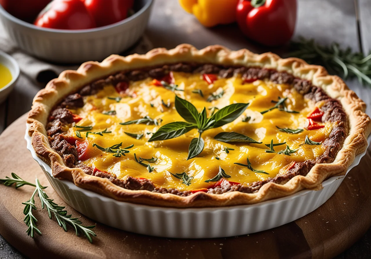 Paprika-Hackfleisch-Quiche