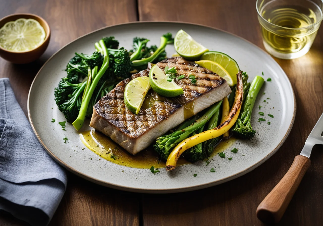 Grilled Herring on Vegetables