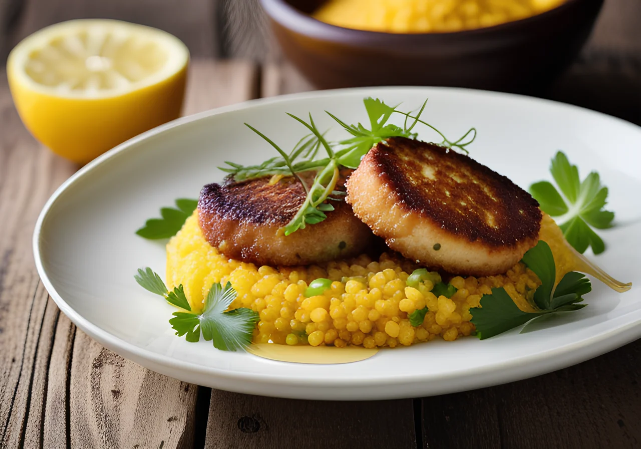 Couscous Patties with Salad