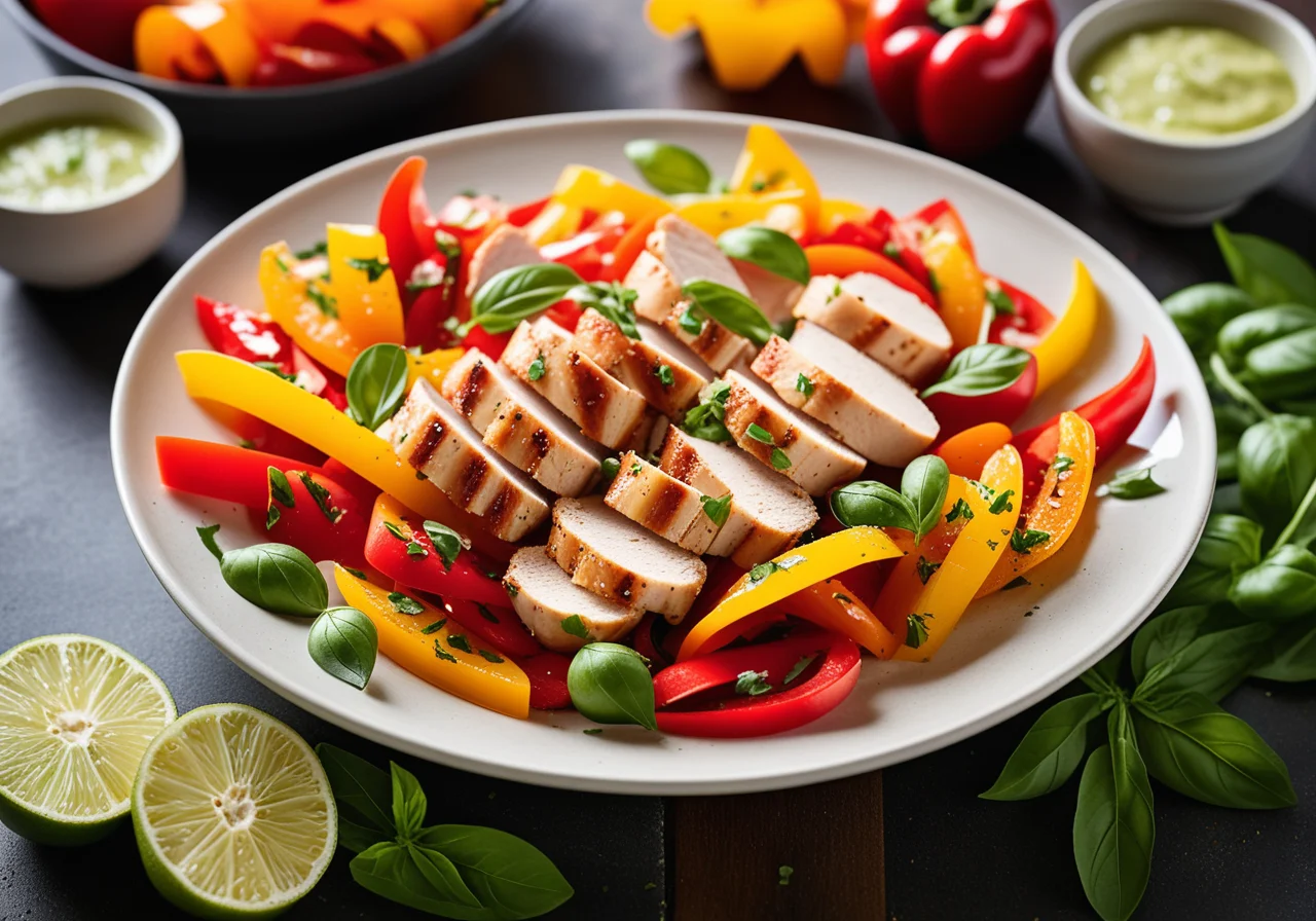 Chicken Strips with Bell Pepper