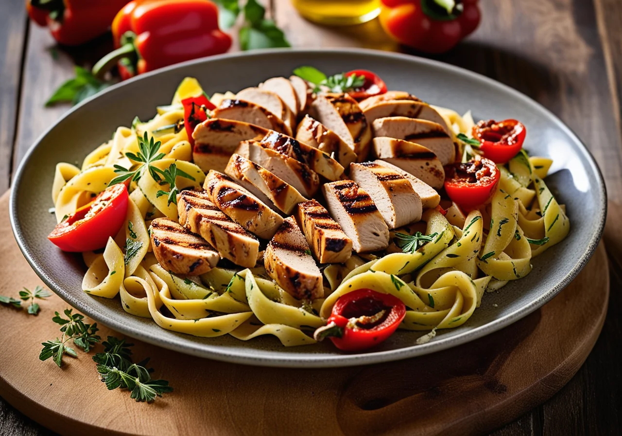 Nudelsalat mit Grillgemüse