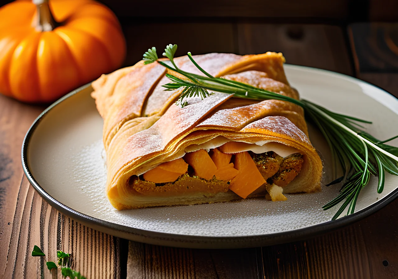 Vegetable Strudel with Pumpkin