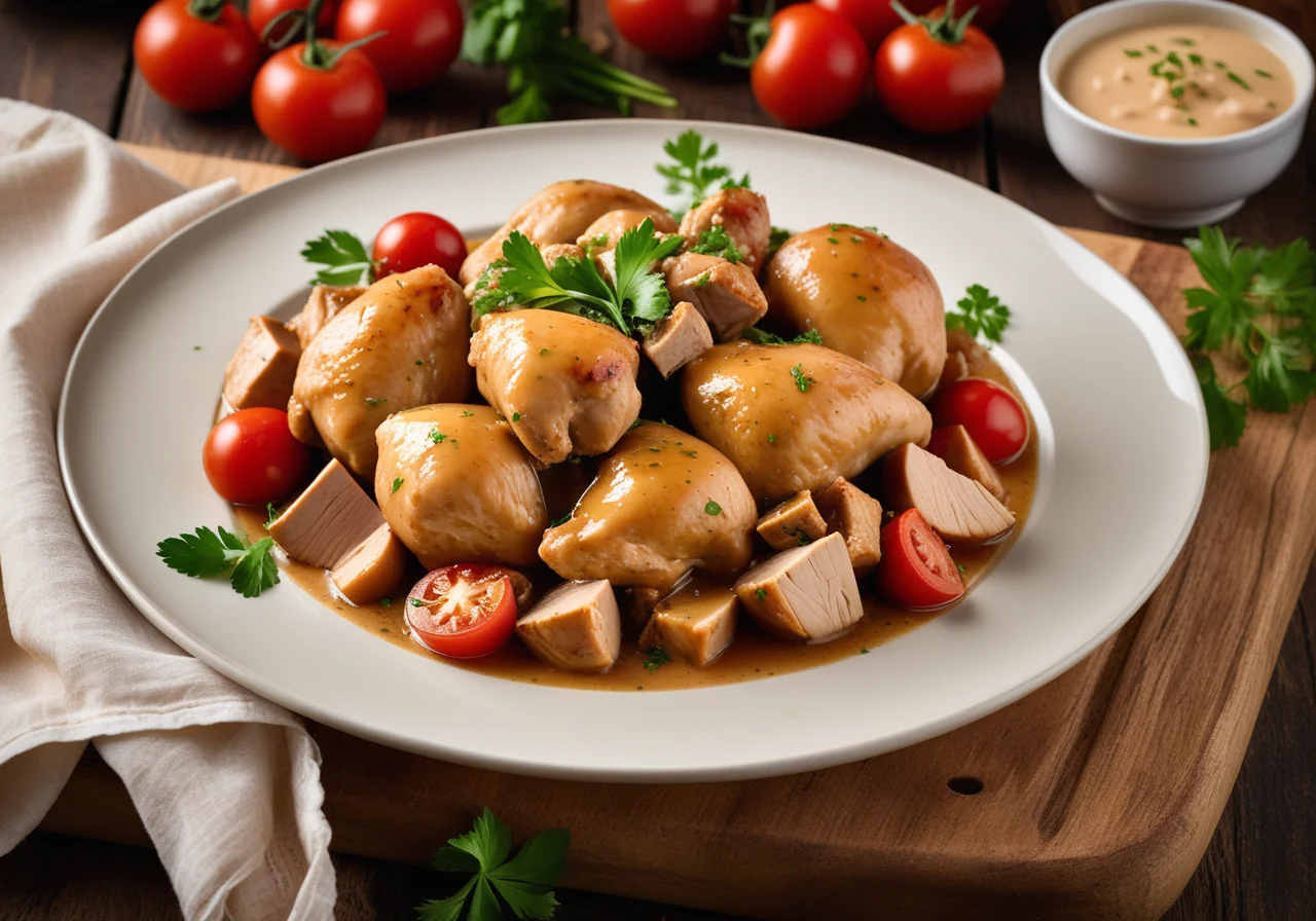 Stewed Chicken in Wine