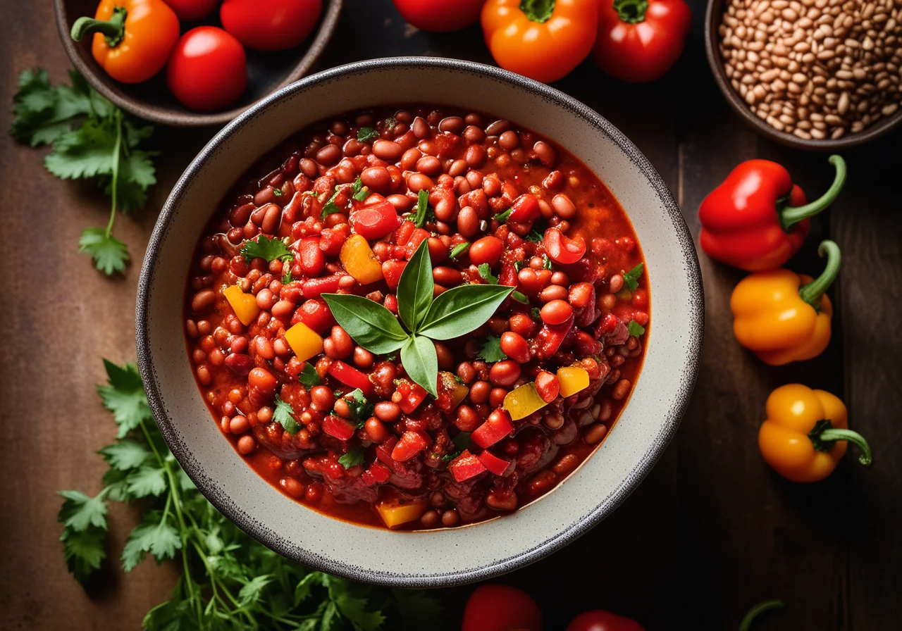 Bean-Red Pepper Chili