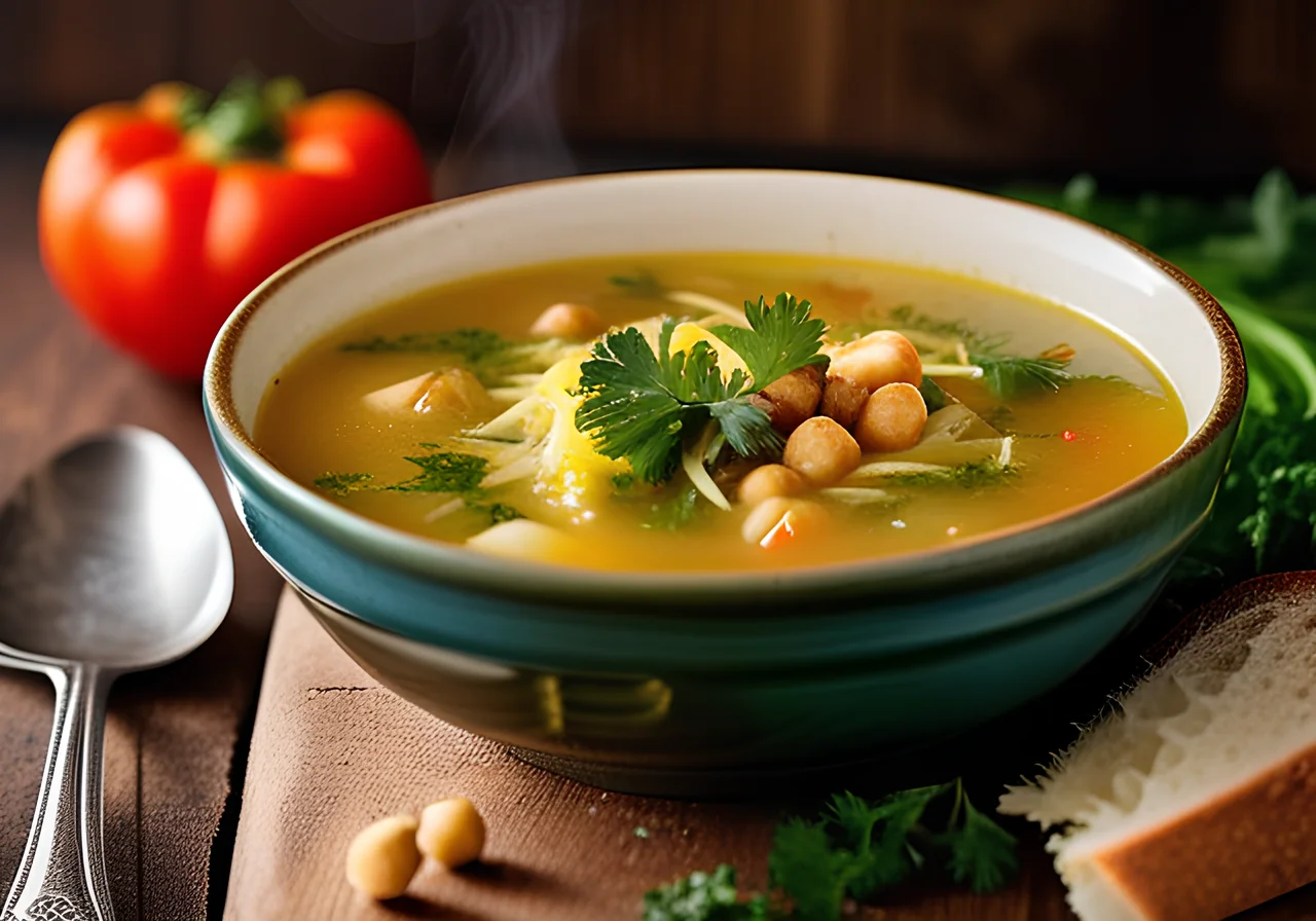 Chickpea Savoy Cabbage Soup with Tomatoes
