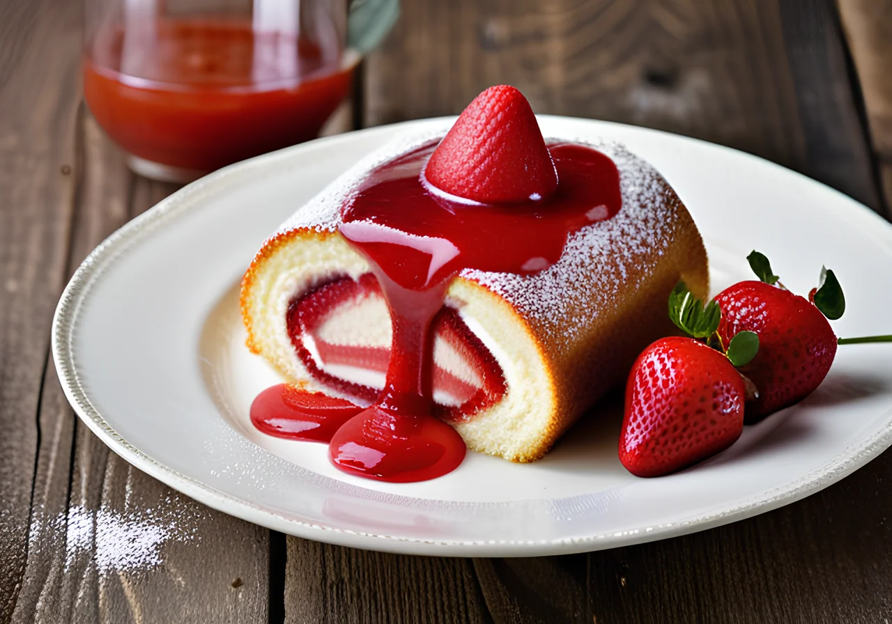 Strawberry Roll Without Gelatin