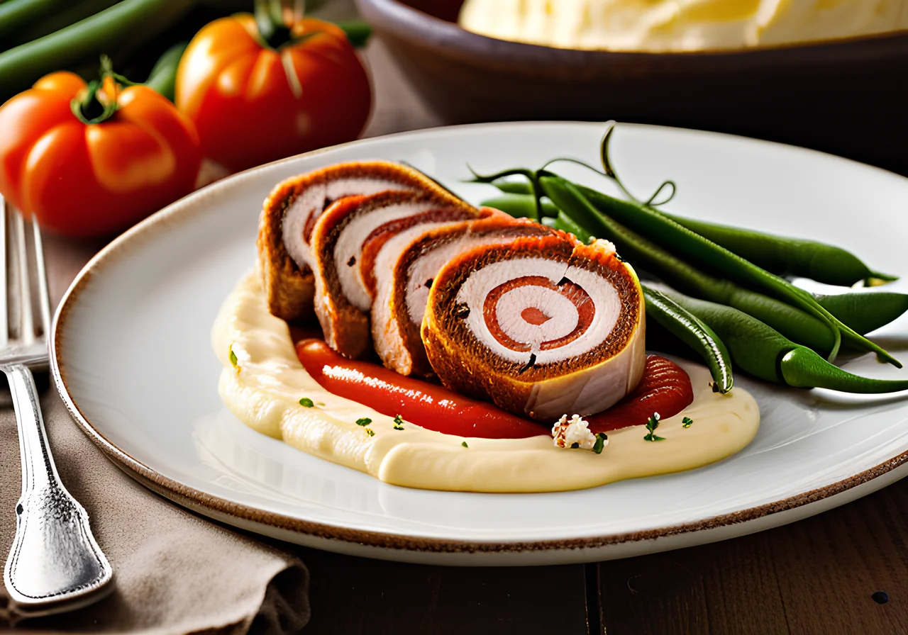 Veal Roulades with Mashed Potatoes