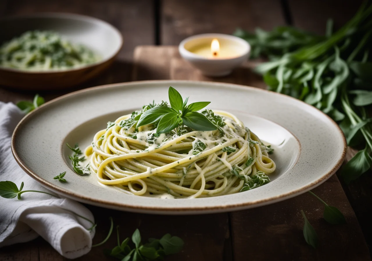 Pasta with Herb Sauce