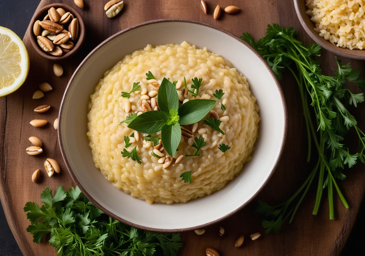Lemon Risotto with Pine Nuts