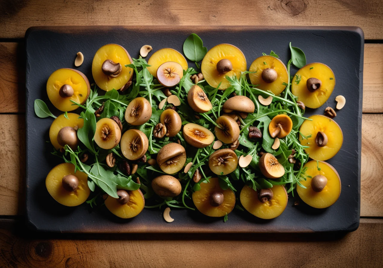 Rapunzel with Truffled Potatoes and Mushrooms