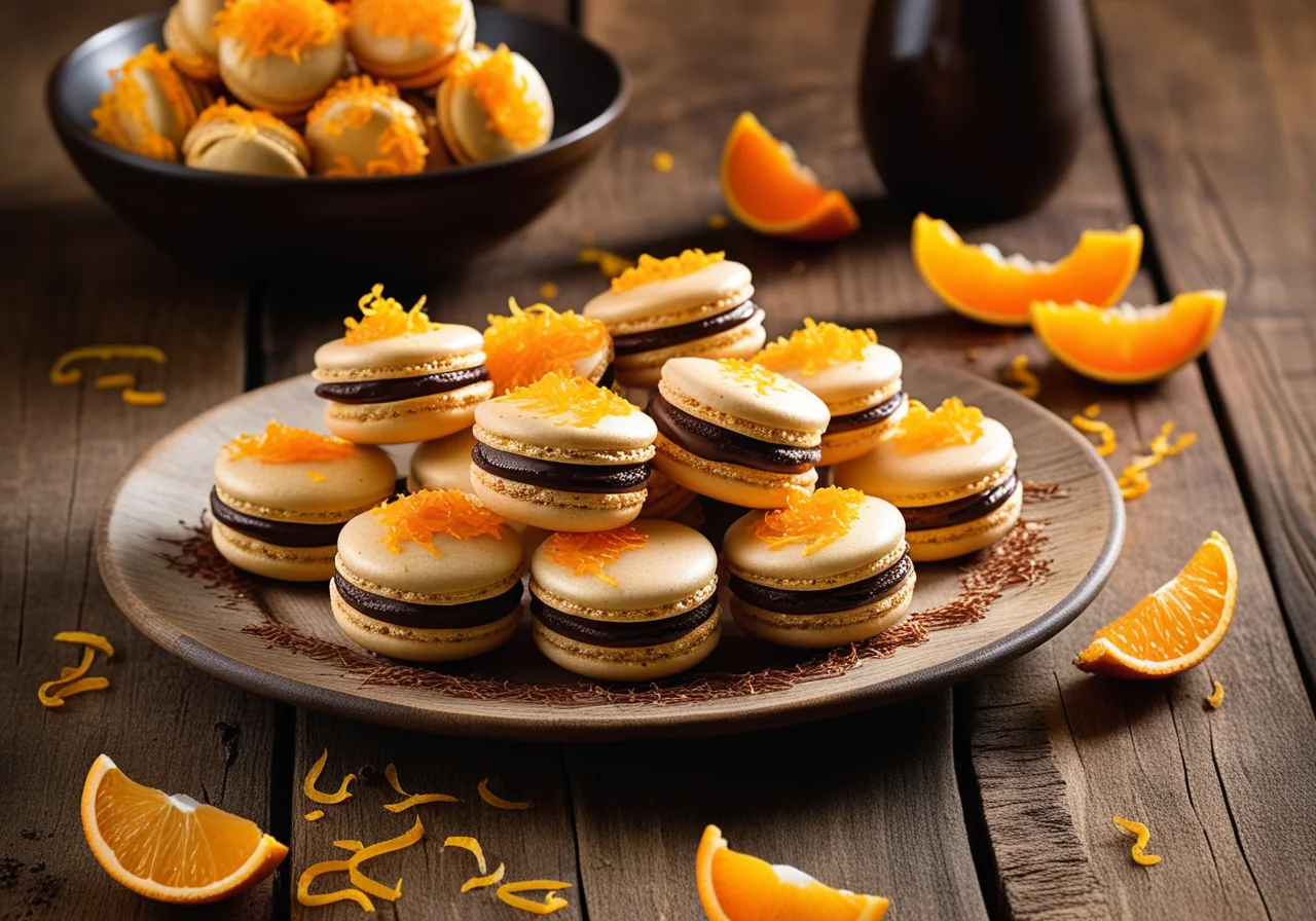 Coconut Macarons with Orange