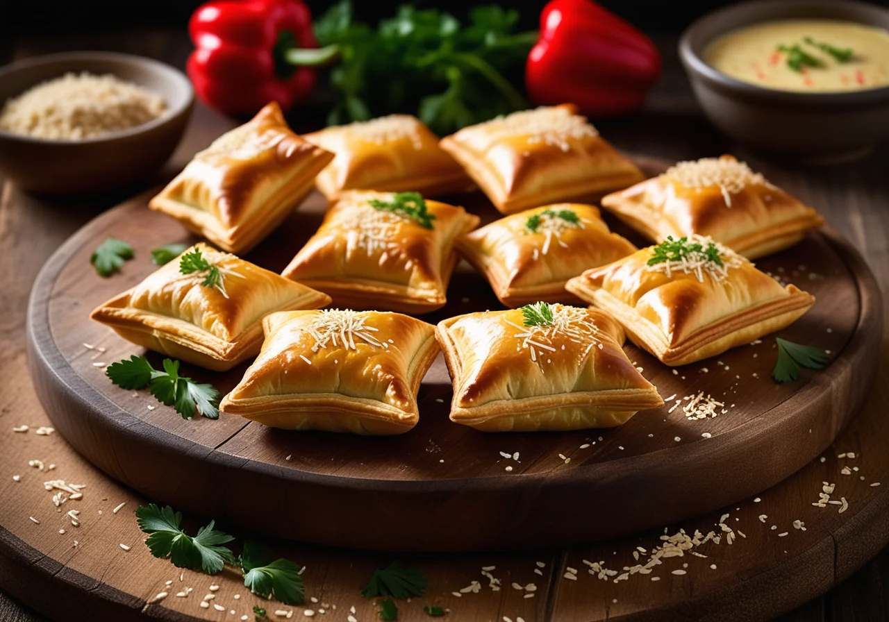 Meat and Vegetable Puff Pastry Pockets