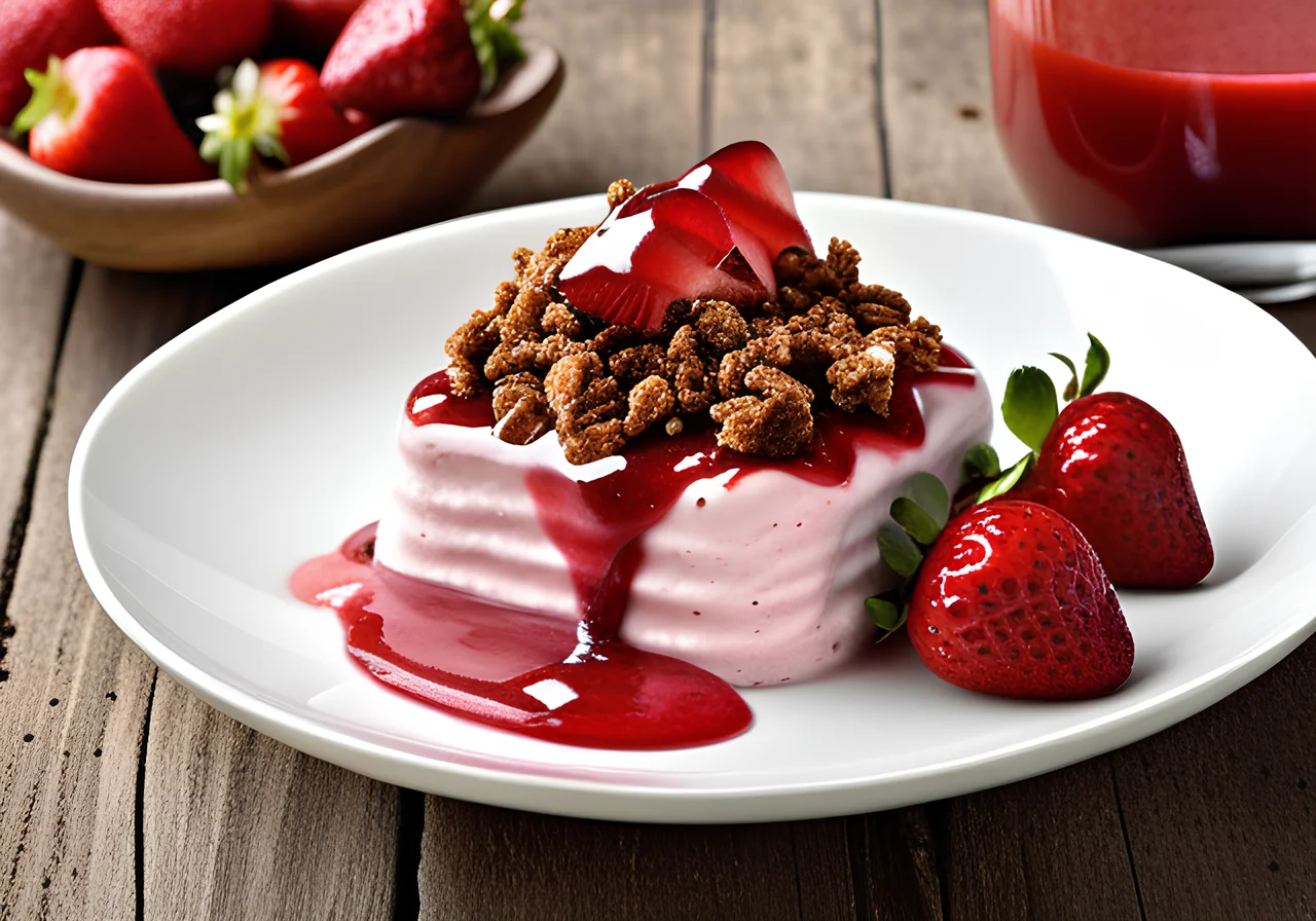 Strawberry Quark with Dark Rye Bread