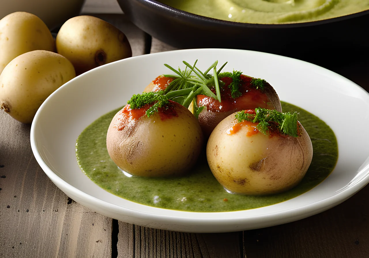 Boiled Potatoes with Three Sauces
