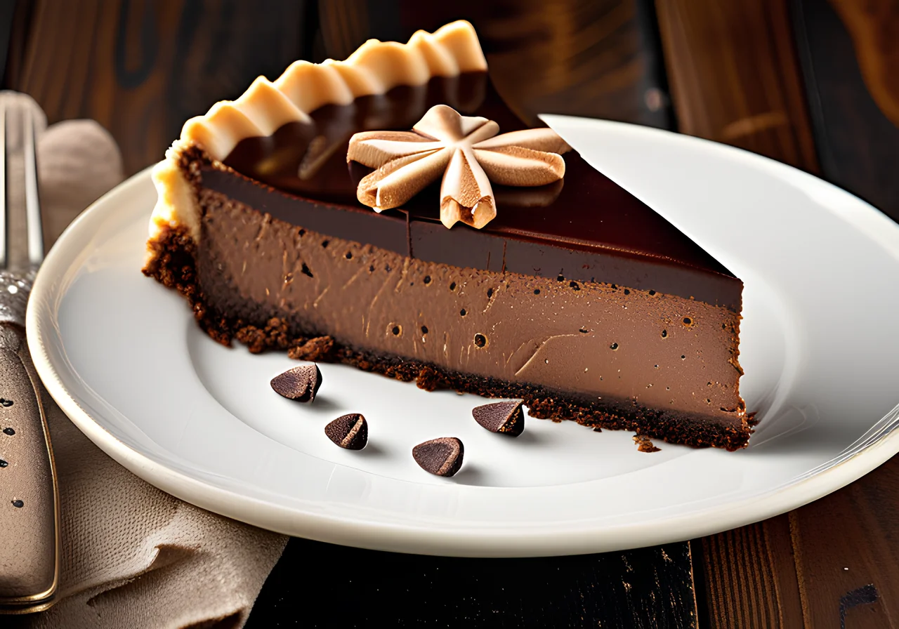 Chocolate Cheesecake with Cookie Crust