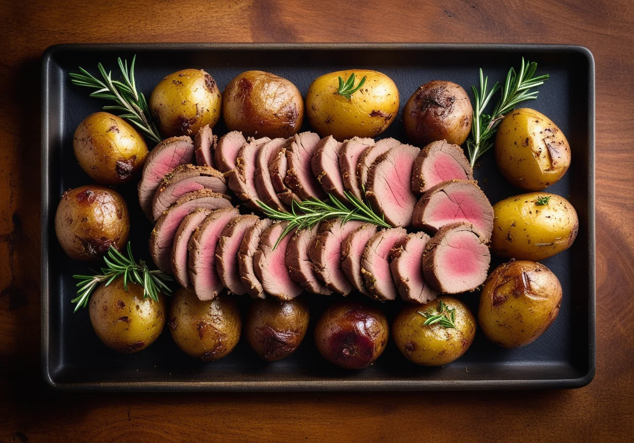 Lamb with Herb Crust and Oven Potatoes