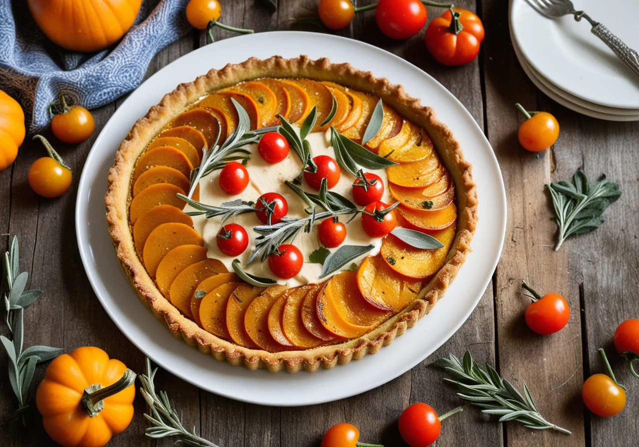 Pumpkin Feta Tart