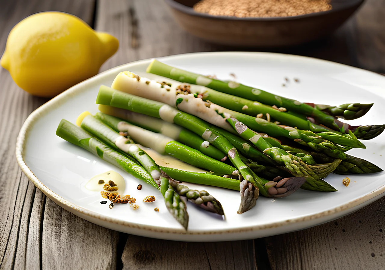 Green Asparagus with Lemon Sauce