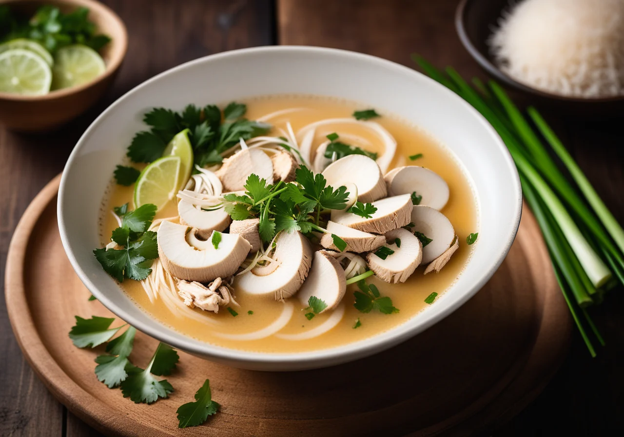 Coconut Poultry Soup Thai Style