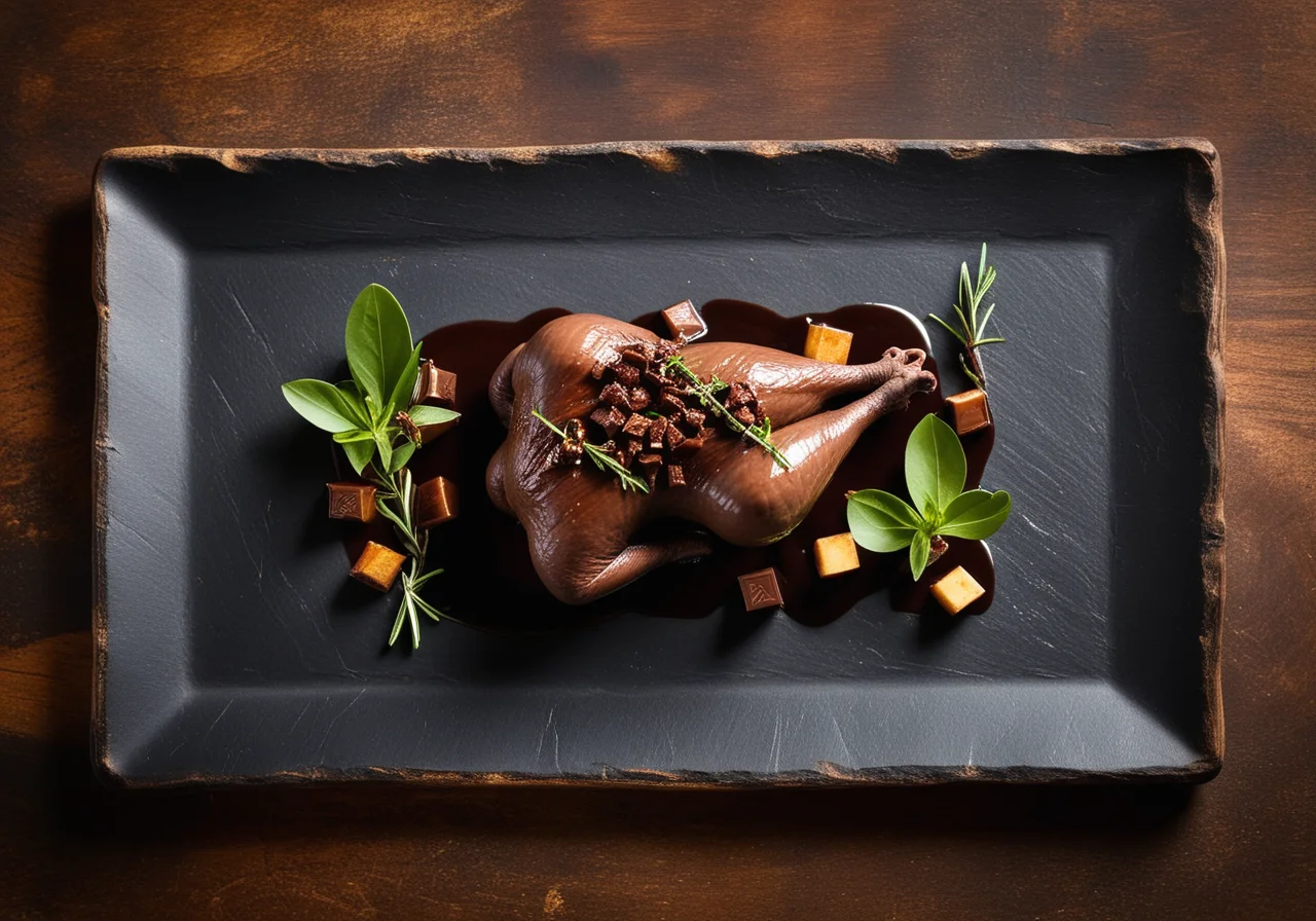 Pigeon in Shallot-Chocolate Sauce