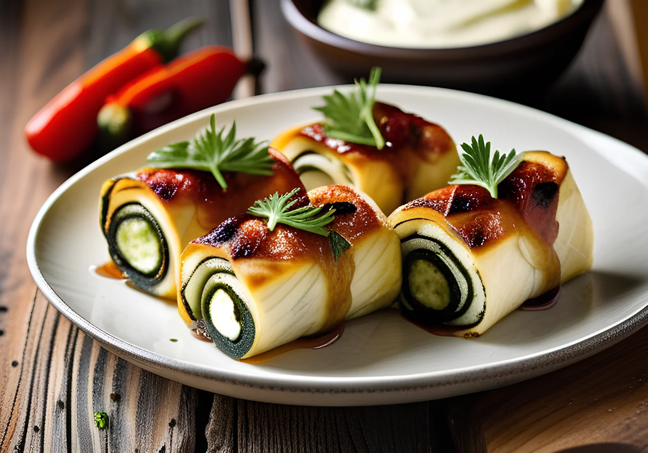 Zucchini Cheese Rolls