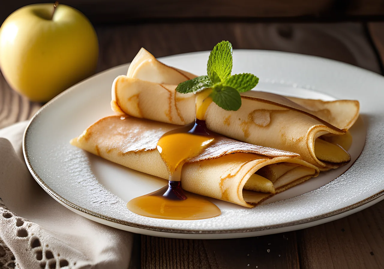 Apple Calvados Crepes