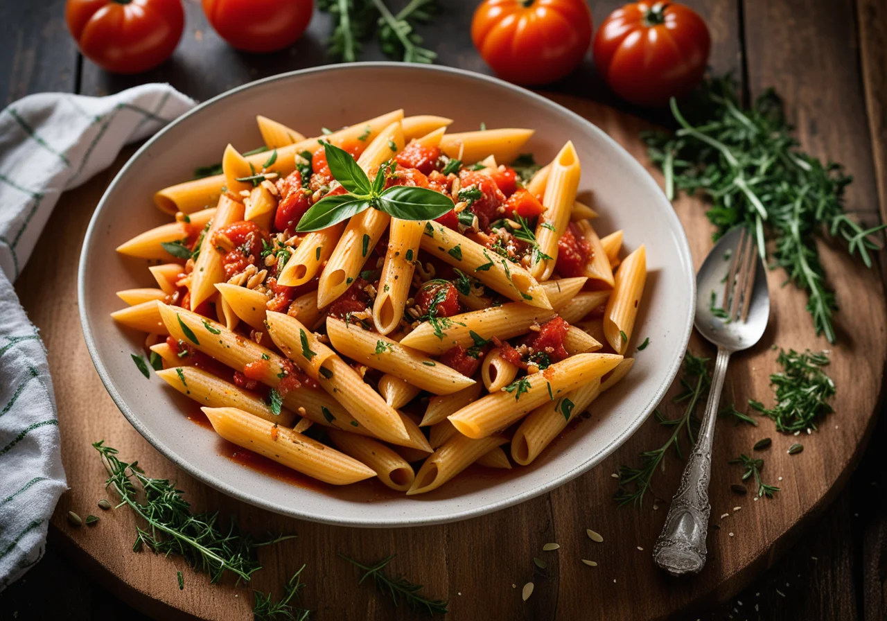 Penne with Cocktail Tomatoes