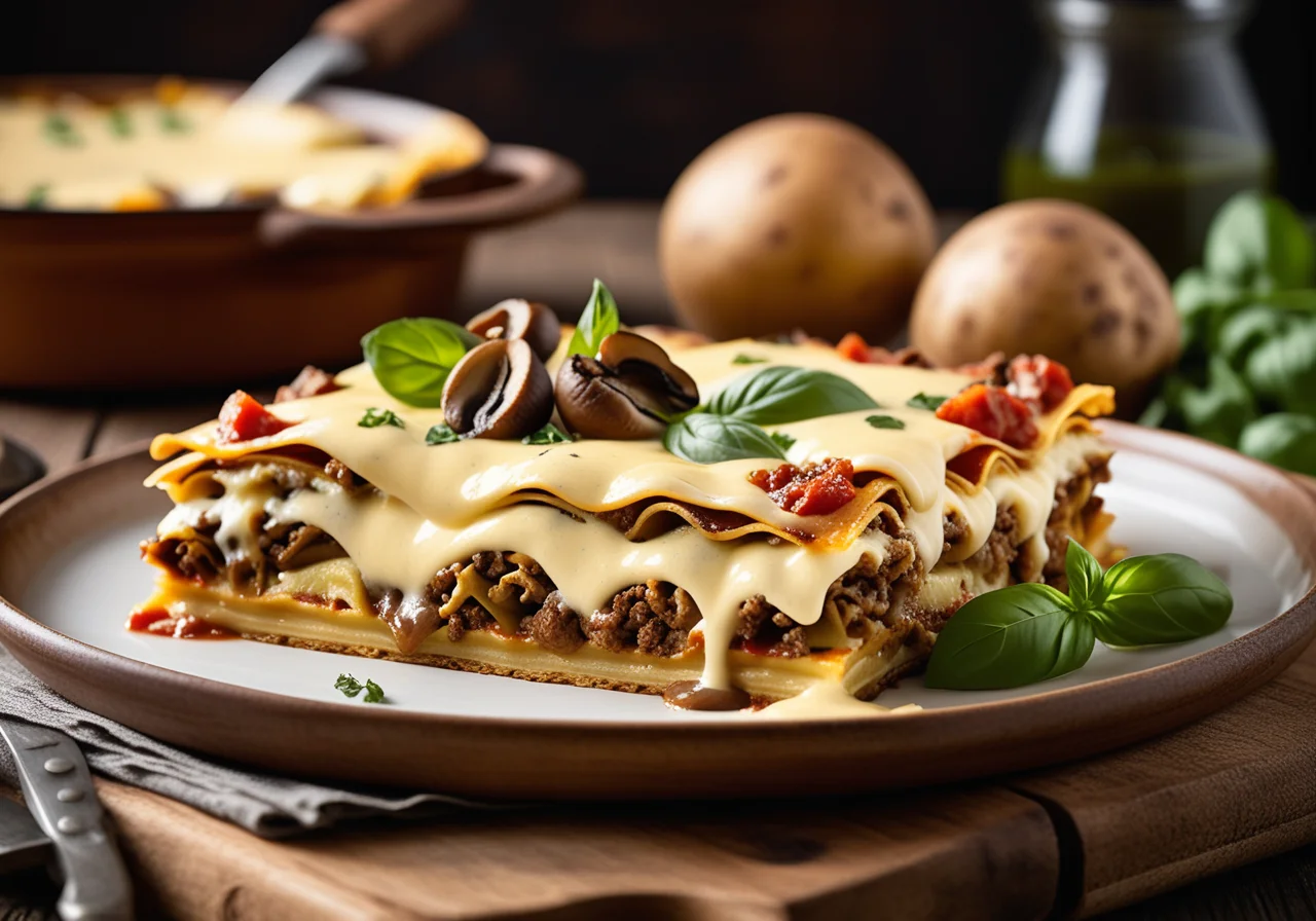 Potato Lasagna with Mushrooms