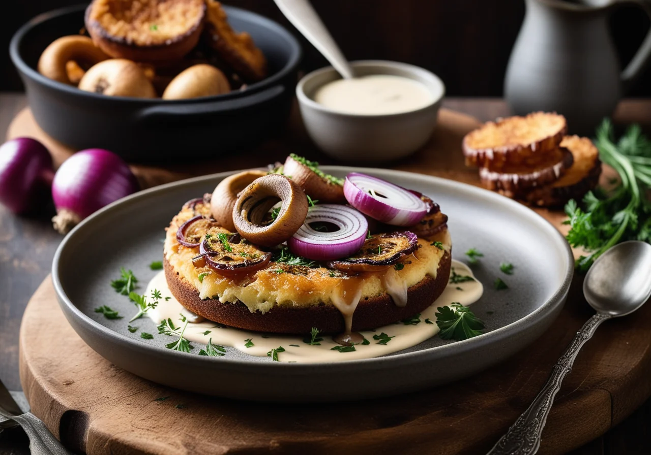 Mushroom Potato Cake