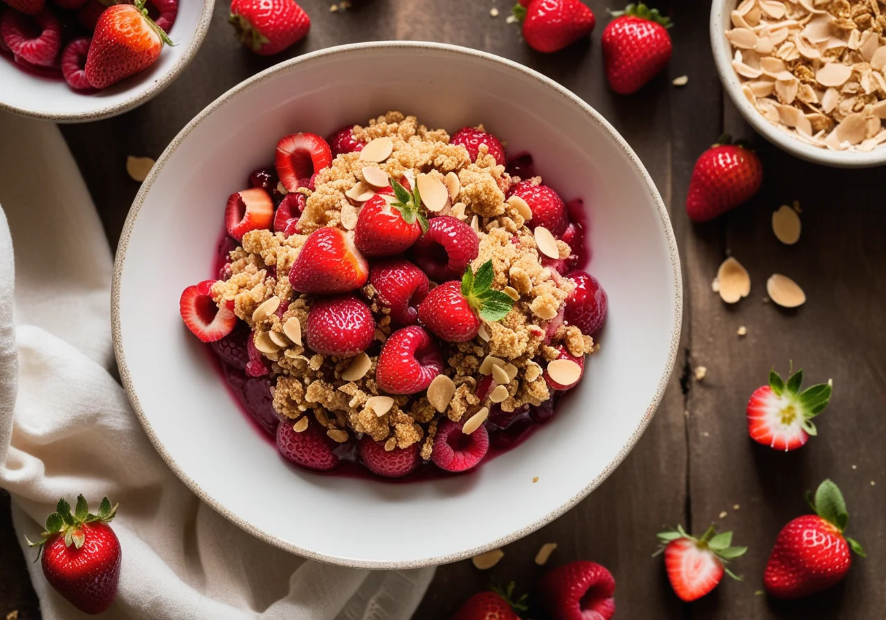 Strawberry Crumble vegan