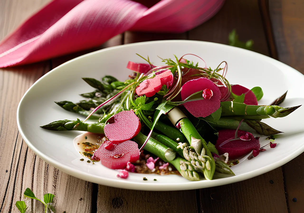 Asparagus Salad with Rhubarb