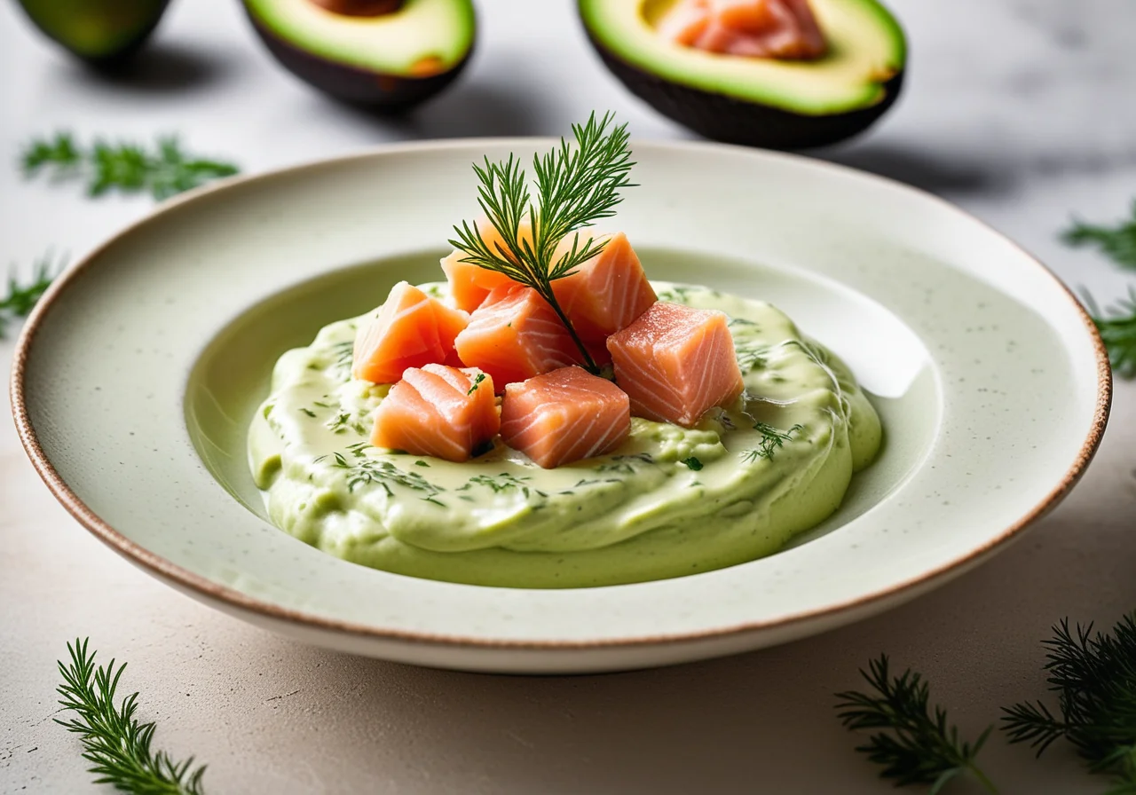 Avocado Cream with Salmon