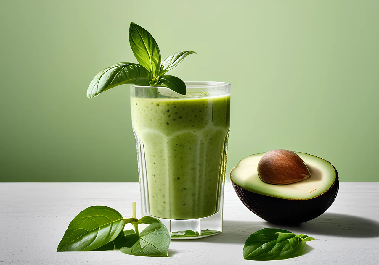 Avocado Smoothie with Basil