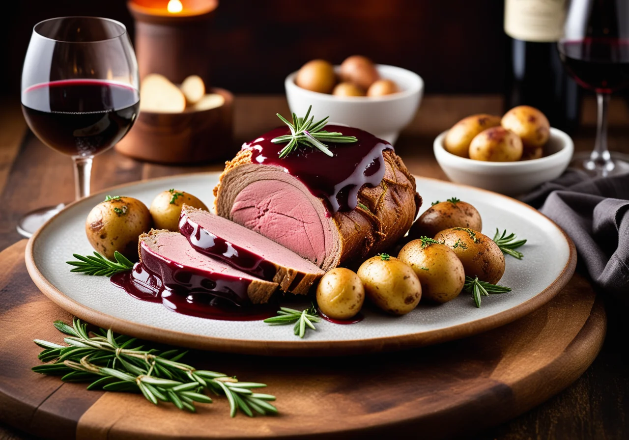 Pork Neck Roast Stuffed with Cream Cheese