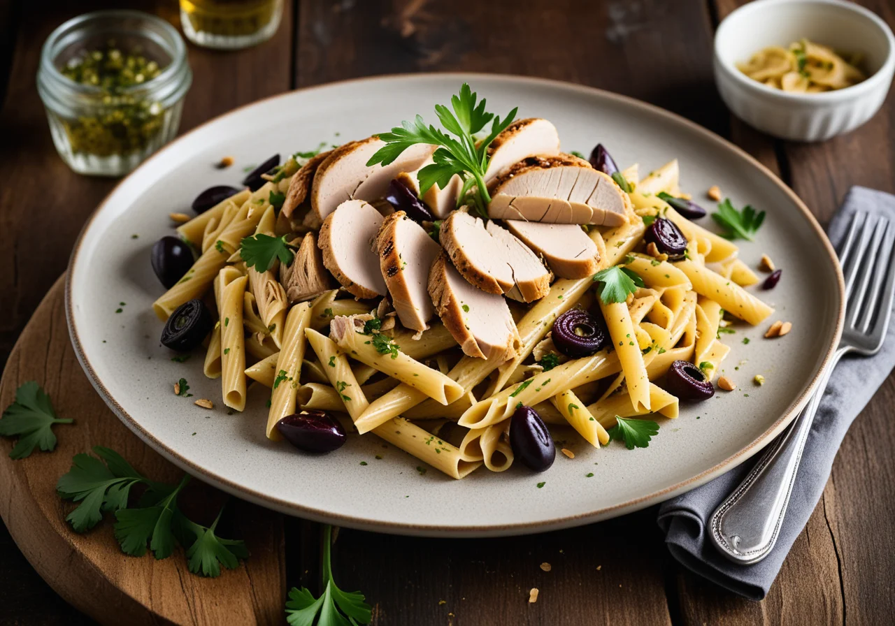 Pasta with Chicken and Olives