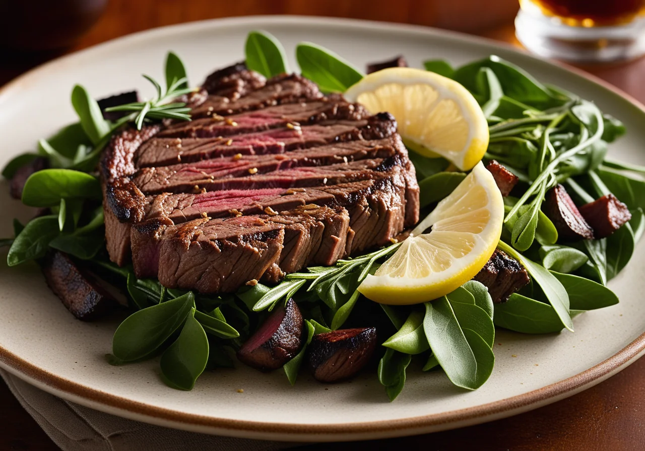Steak from the high rib marinated in herbs