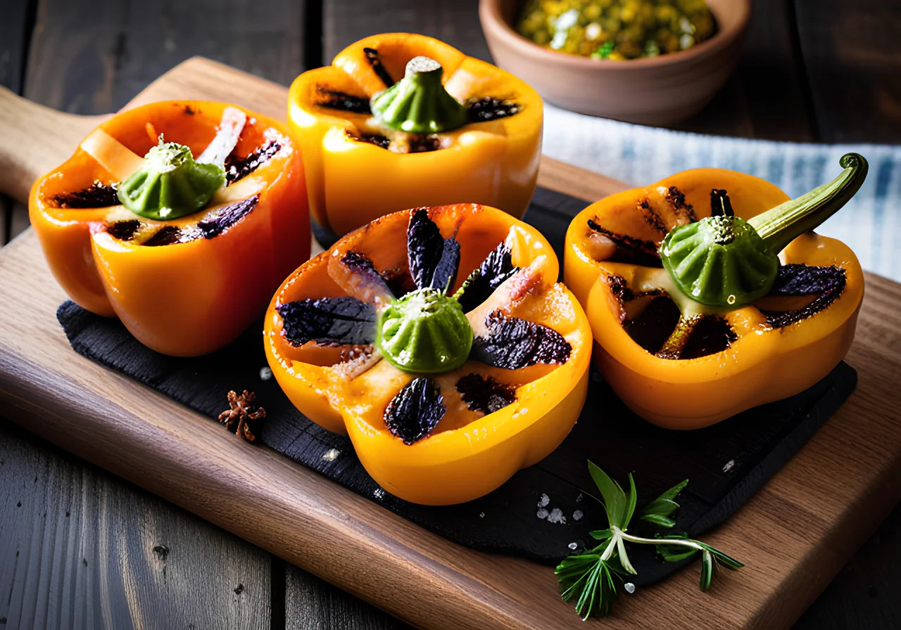 Grilled Green Bell Peppers