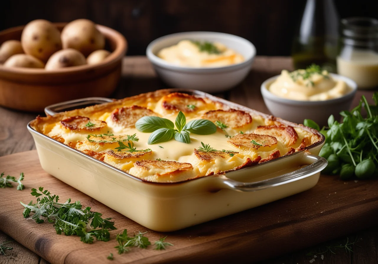 Potato Gratin with Turkey Ground Meat