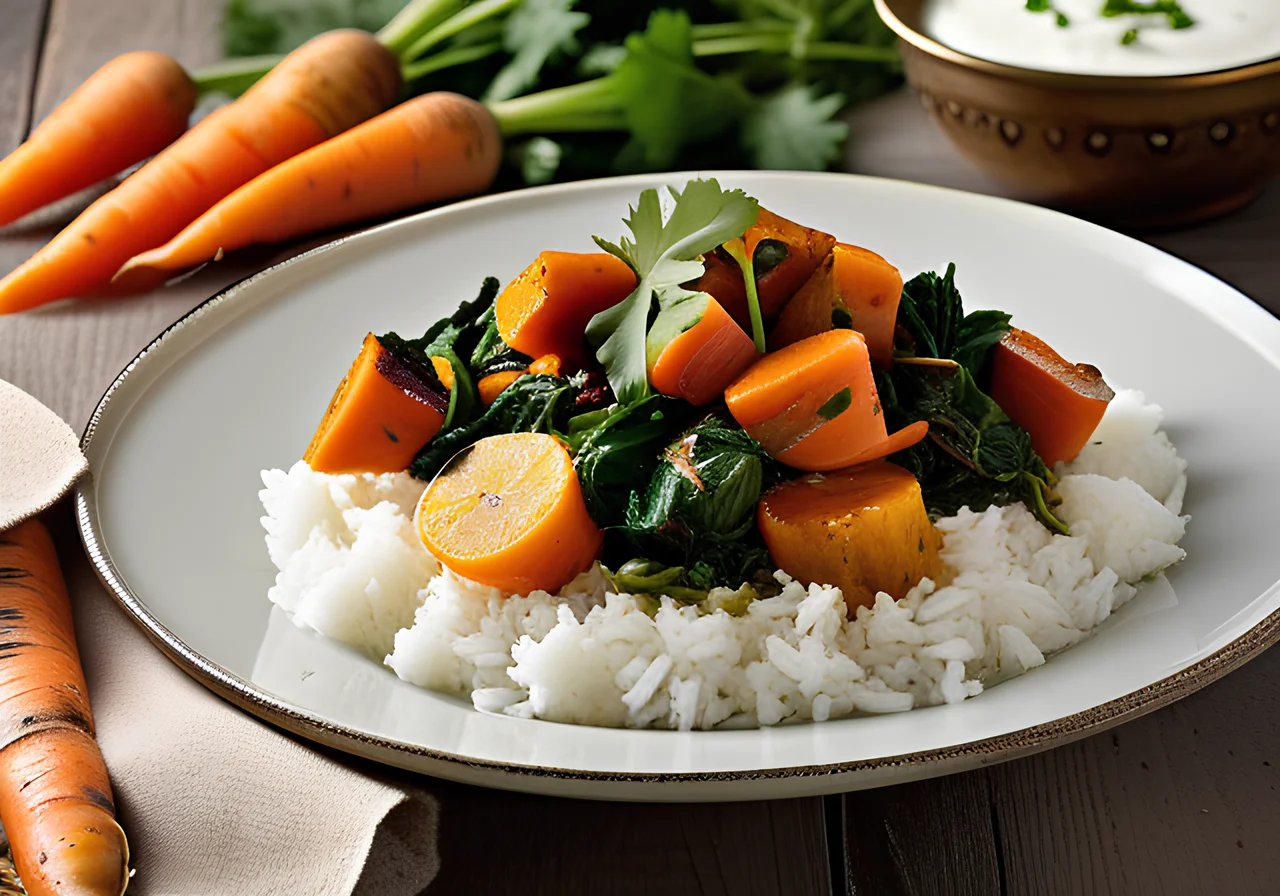 Indian Vegetable Curry with Rice