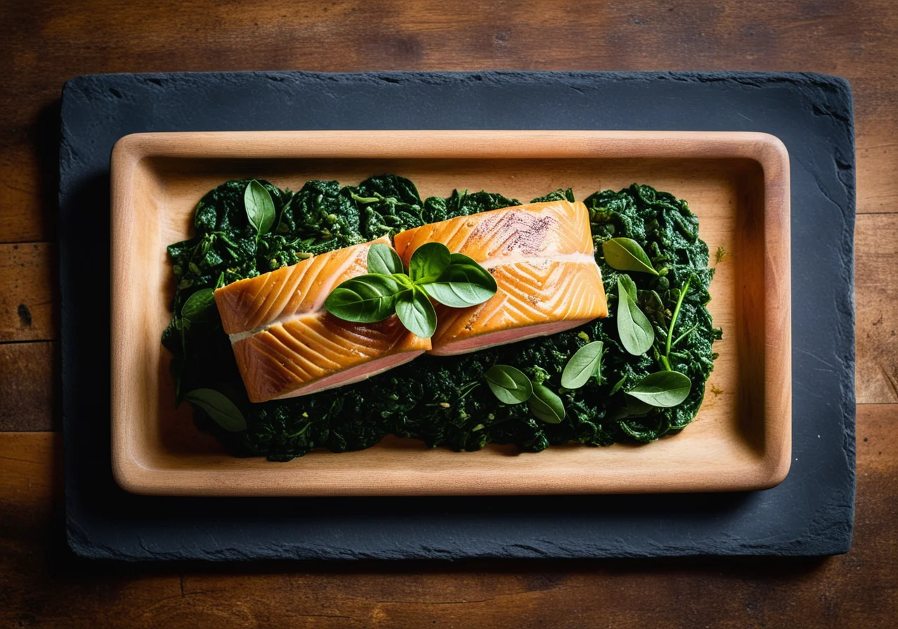 Salmon Stuffed with Spinach