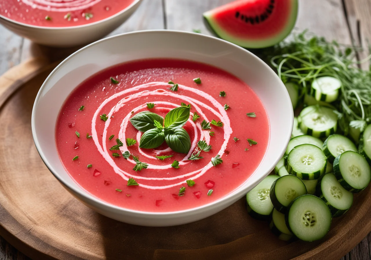 Cold Tomato Watermelon Soup