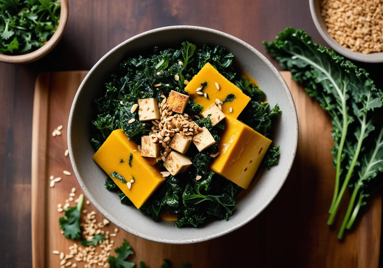 Kale with Smoked Tofu